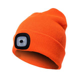 beanie with headlamp