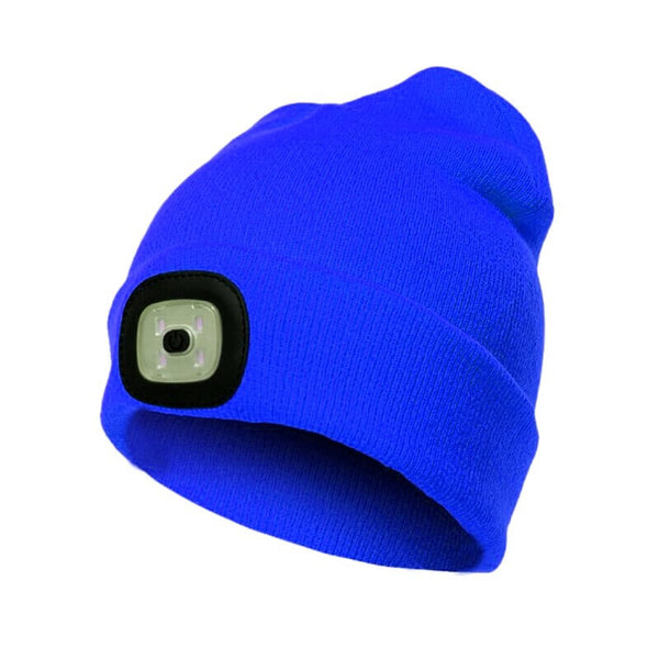 beanie with headlamp